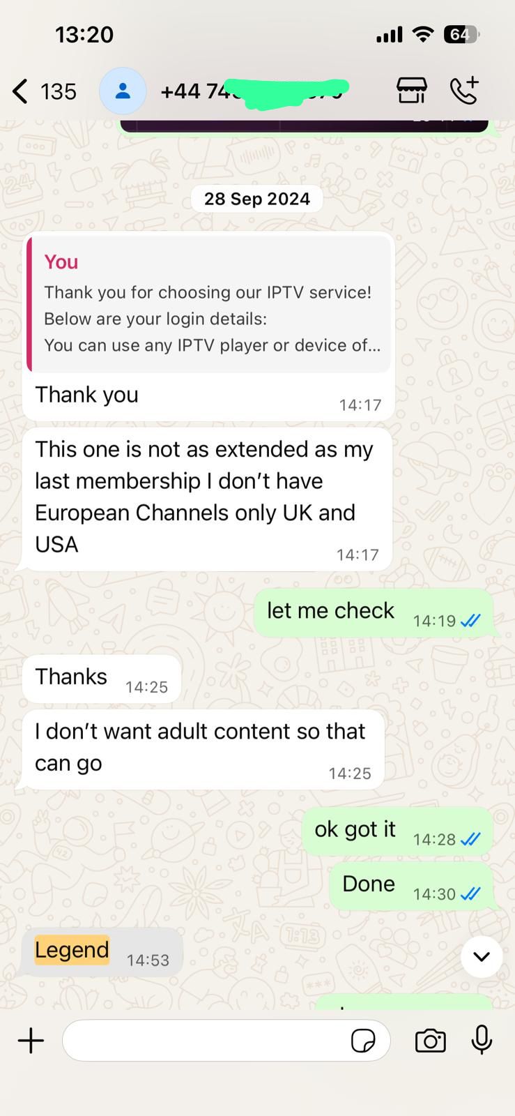 Channel Vast IPTV Customer Review 3 - Happy Customer